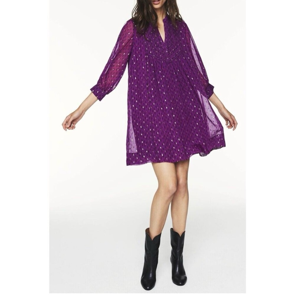 Ba&sh Lady Swing Dress in purple size L